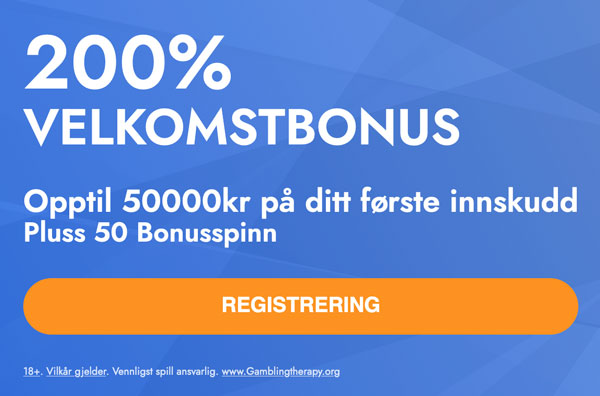Casimba Casino 200% bonus opptil 50 000 kr