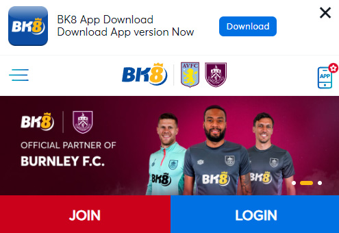 BK8 Mobile Casino Singapore App Homepage