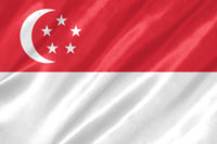 Red & White Flag of Singapore for Free Casino Credits