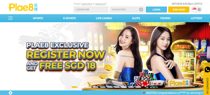 Plae8 Casino E Wallet Singapore Website