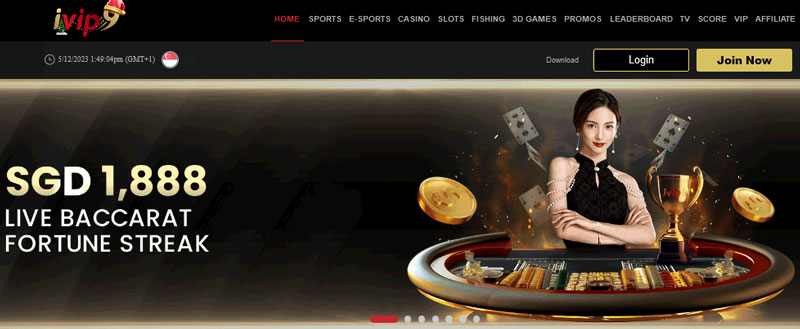IVIP9 Casino Singapore website